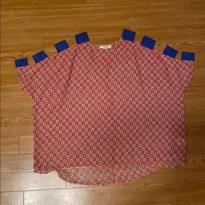 Pattern Detailed Sleeve Blouse